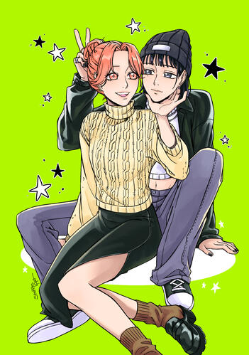 Aya & Mitsuki (Green Yuri)